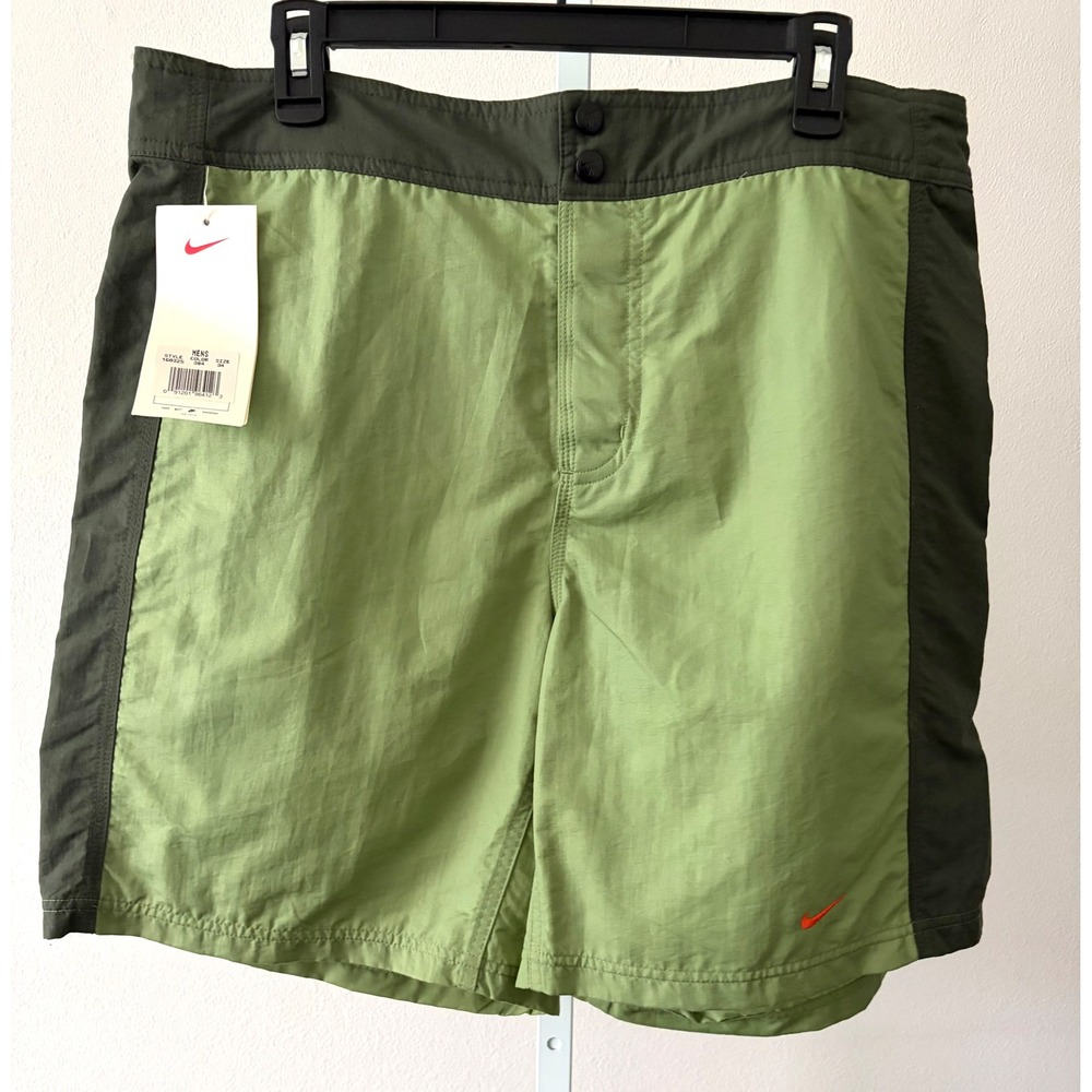 Nike Olive Utility Hybrid Board Shorts 34 NWT Minimalist Performance Swim Trunks